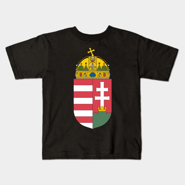 Coat of arms of Hungary Kids T-Shirt by Wickedcartoons